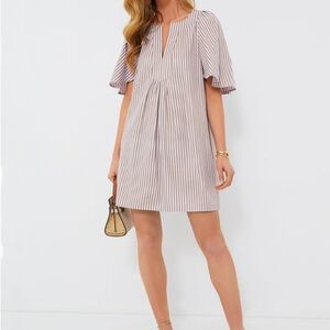Tuckernuck | Pomander Dress Lilac Stripe Seersucker Finley Flutter Sleeve Dress